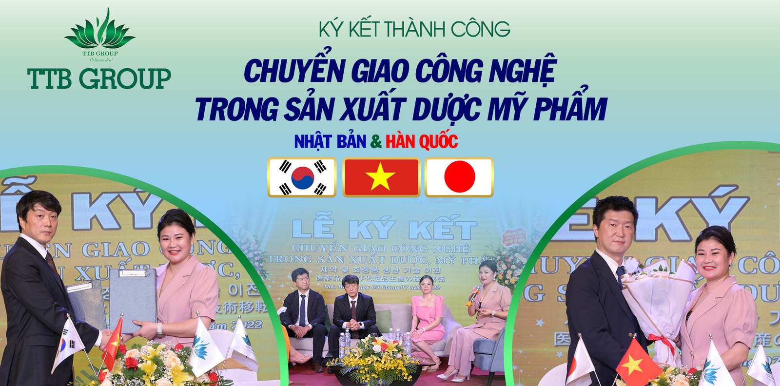 Chuyển giao công nghệ Hàn Quốc, Nhật Bản trong sản xuất dược mỹ phẩm - TTB Group